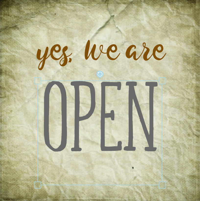 Yes, we are open Template (60x60cm)